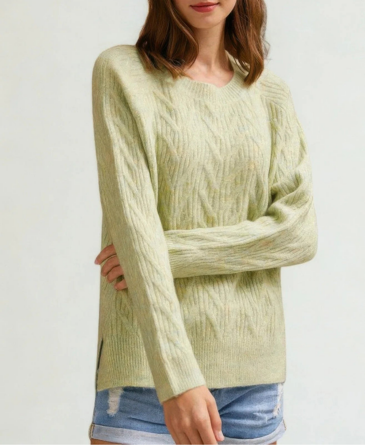 Women's Cable Knit Braid Sweater