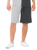 Men's multi-color diamond two-tone print shorts