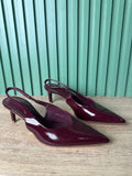 GRETA patent eco-leather pointed pumps for women