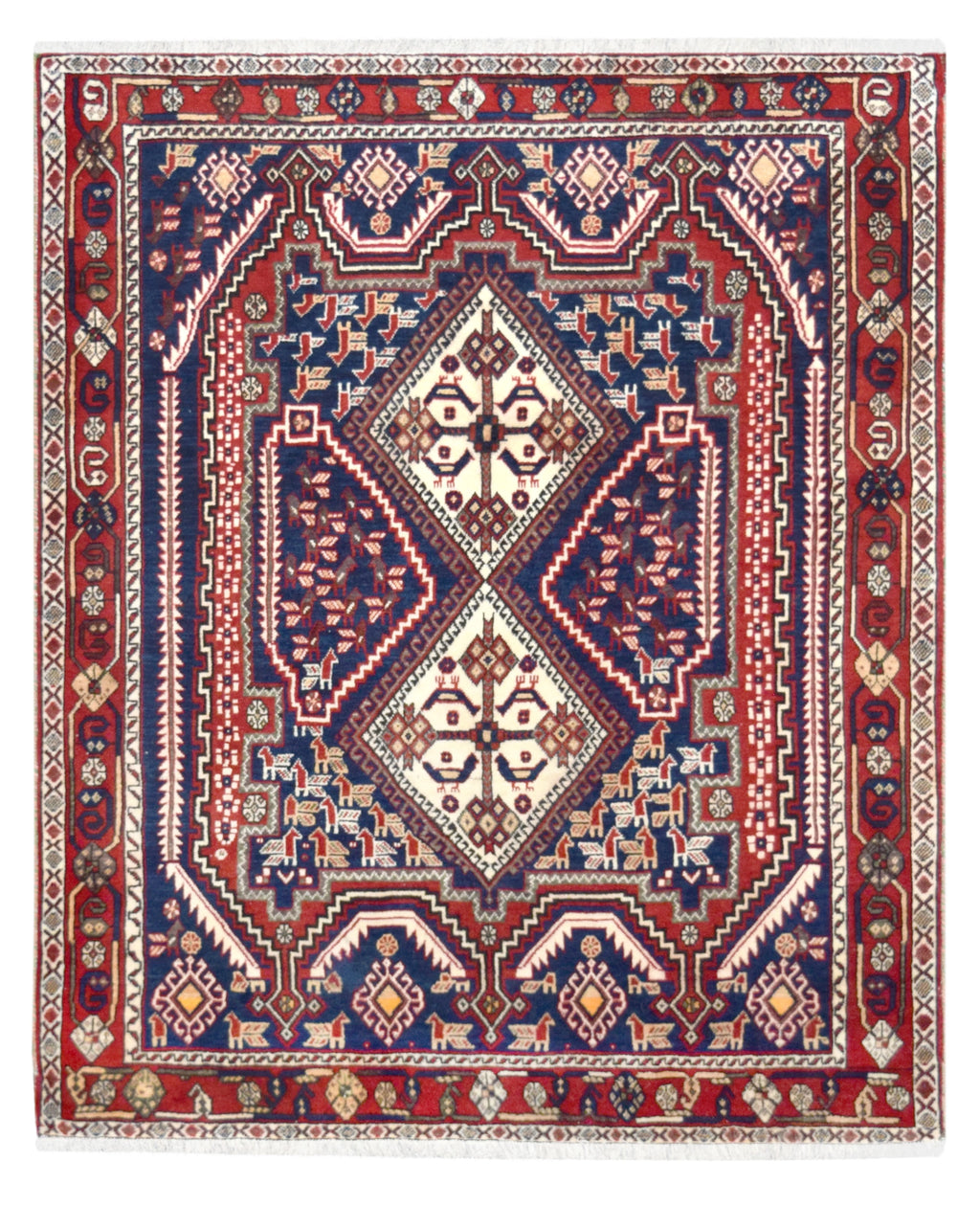 Afshar wool hand knotted rug
