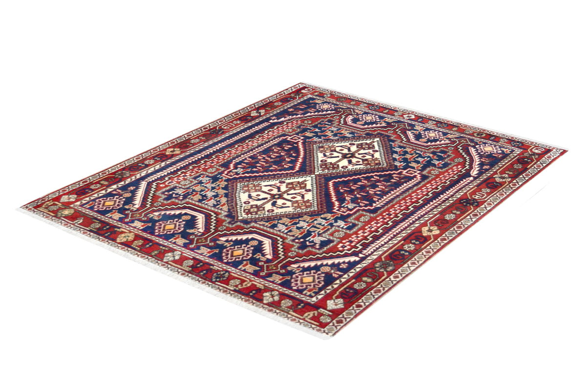 Hand-Knotted Style Wool Rug – Tribal Pattern