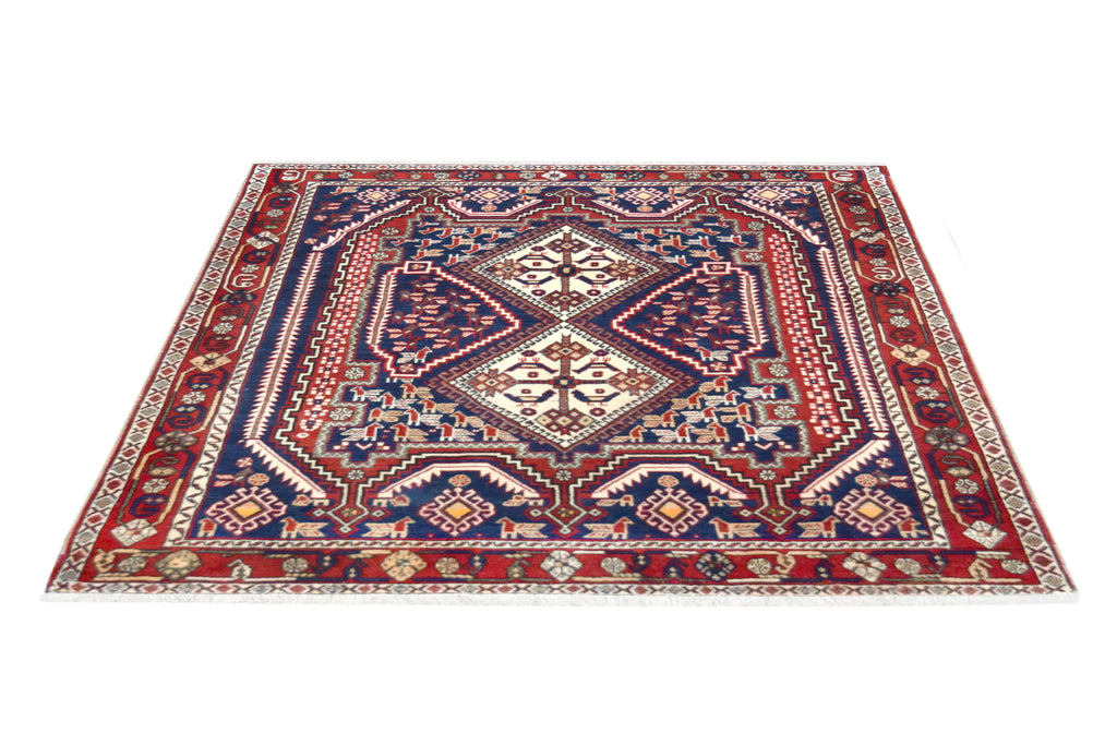 Hand-Knotted Style Wool Rug – Tribal Pattern