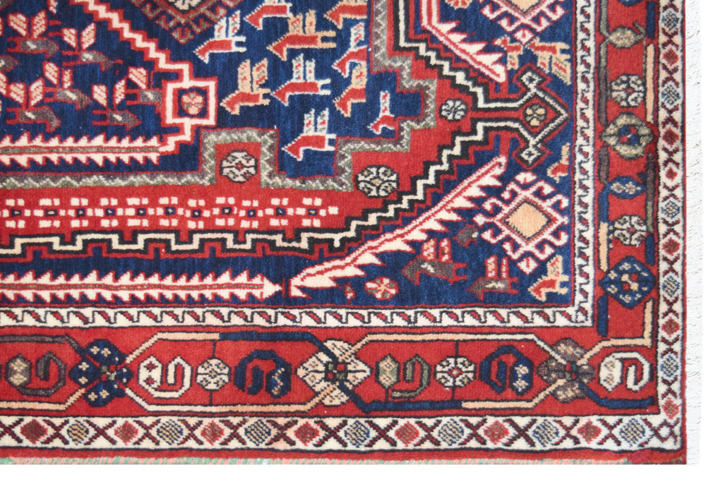 Hand-Knotted Style Wool Rug – Tribal Pattern