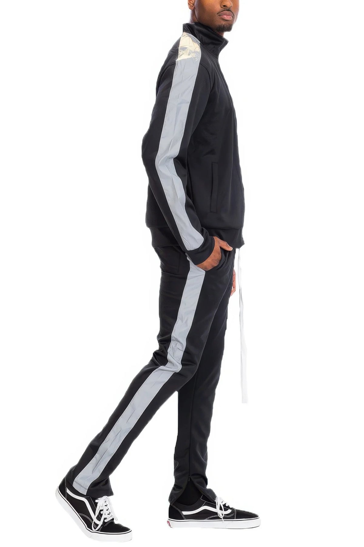 Men's Single Stripe Full-Zip Track Set