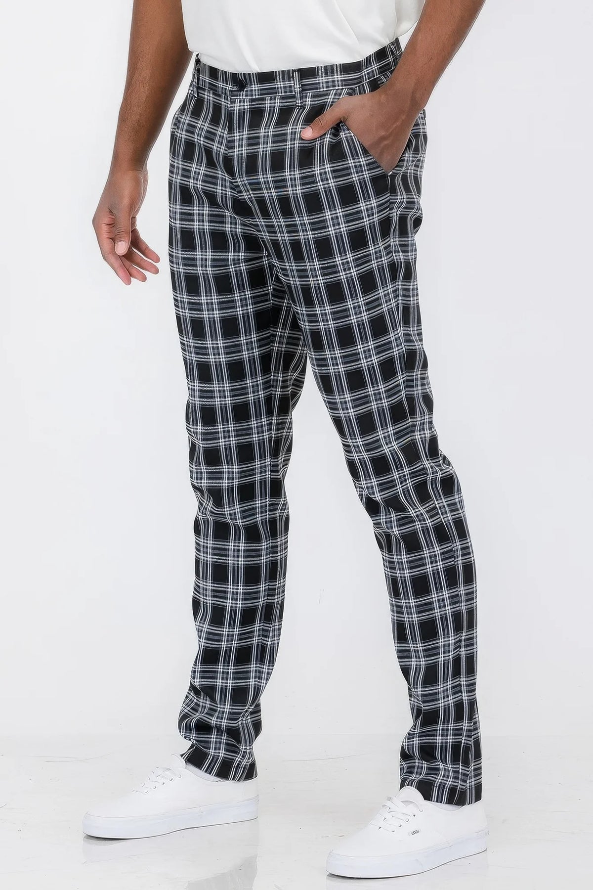 Men's Plaid Trouser Pants